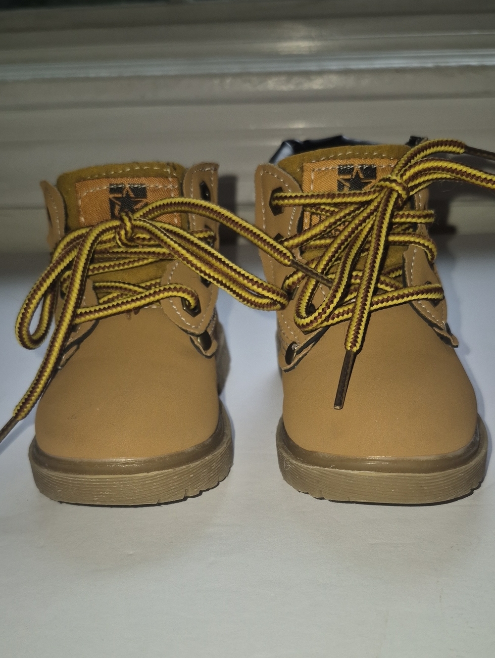 Kids Tan Lace-Up Boots - Comfortable Everyday Shoes